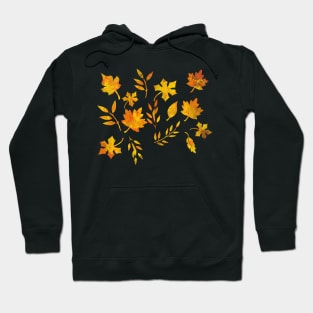 Watercolor Autumn Leaves Hoodie